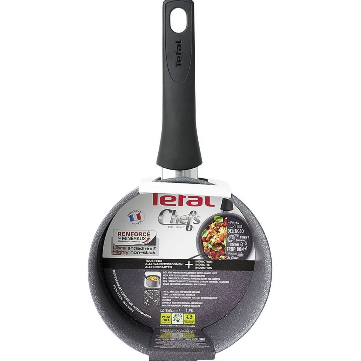 Casserole Tefal antiadhésive aluminium effet pierre Ø 18 cm^Gifi New