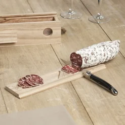 Cave à saucisson bois et couteau^Gifi Online