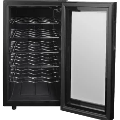 Cave à vin de service 18 bouteilles noir^Gifi Hot