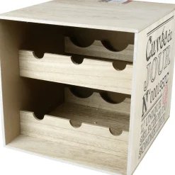 Cave à vin en bois pour 6 bouteilles^Gifi Clearance