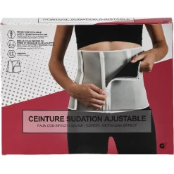 Sale Gifi Ceinture de sudation ajustable fitness noir et grise