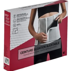 Sale Gifi Ceinture de sudation ajustable fitness noir et grise