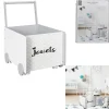 Rangement|Gifi Chariot de rangement garçon Jouets blanc et gris 35x47xH47,50cm