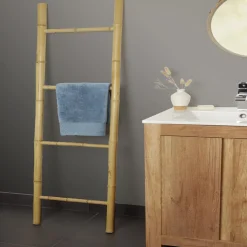 Best Gifi Échelle porte-serviette 40x150cm bambou naturel