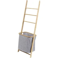 Discount Gifi Échelle porte-serviettes avec panier à linge