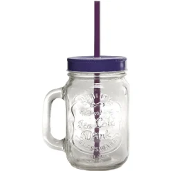 Chope transparente avec couvercle coloré et paille X 6^Gifi