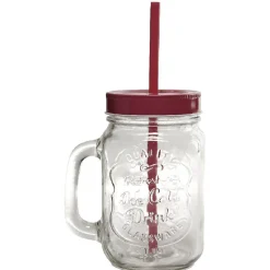 Chope transparente avec couvercle coloré et paille X 6^Gifi