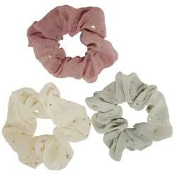 Best Gifi Chouchou beige/vert/rose imprimé étoile doré Ø10cm x3