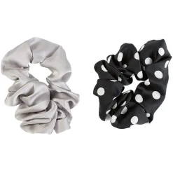 Best Gifi Chouchou en mousseline gris et noir x 2