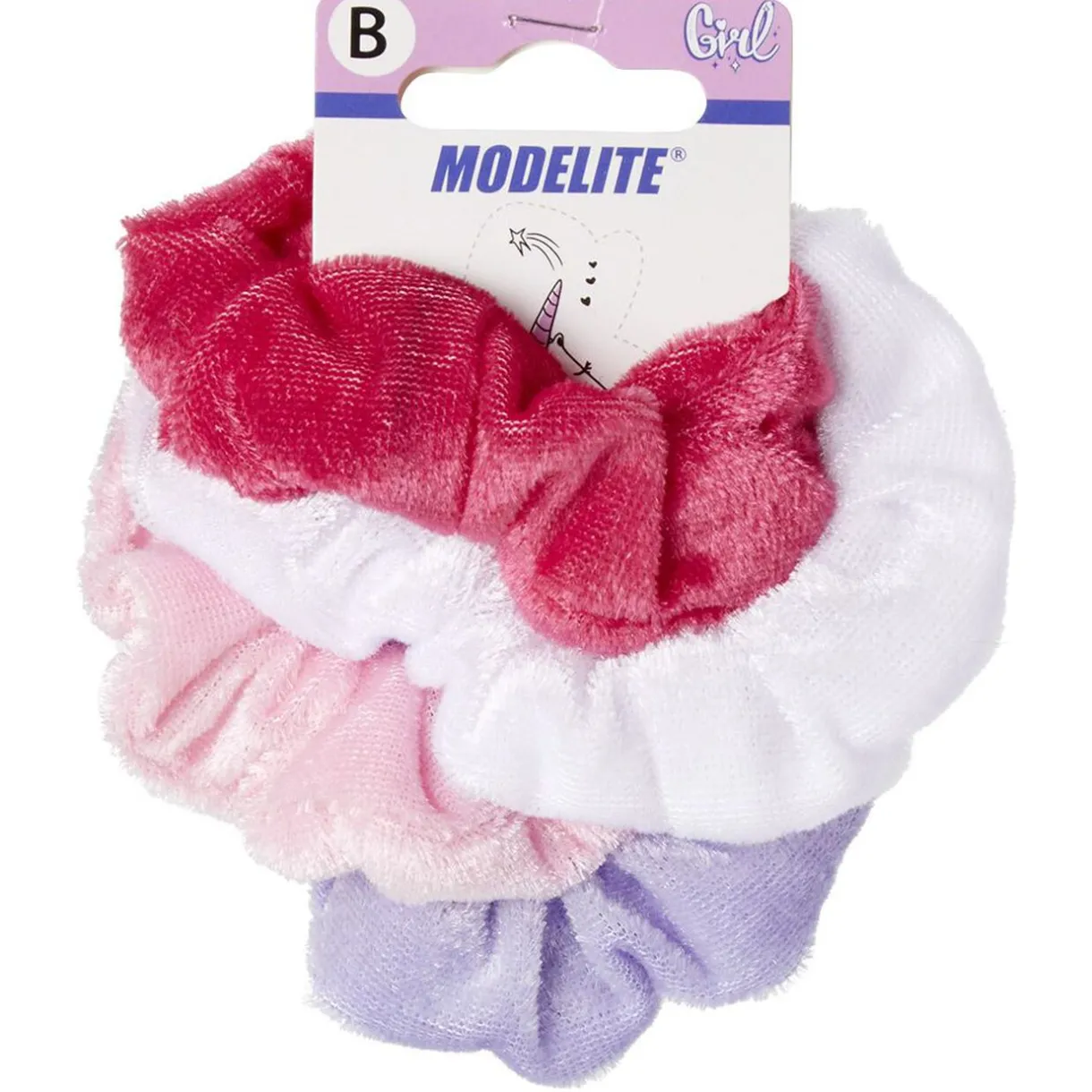 Clearance Gifi Chouchou en velours coloris assortis x4