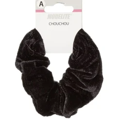 New Gifi Chouchou en velours uni noir