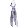 New Gifi Chouchou foulard lavande motif floral jaune et violet