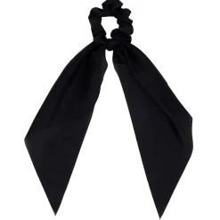 Hot Gifi Chouchou ruban long noir effet satiné Ø7xL25cm