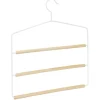 Rangement|Gifi Cintre à pantalon 3 niveaux bois et acier blanc 35x35cm