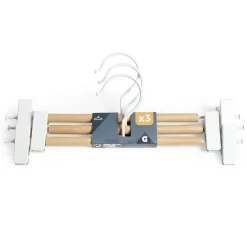 Rangement|Gifi Cintre à pinces blanc et naturel x 3