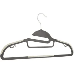 Rangement|Gifi Cintre antidérapant noir gris x10