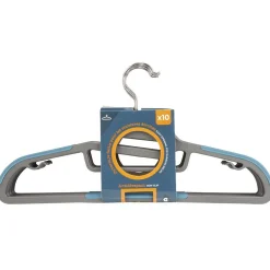 Rangement|Gifi Cintre antidérapant noir gris x10