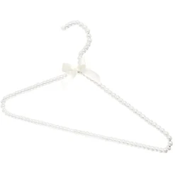 Rangement|Gifi Cintre blanc déco perles x2