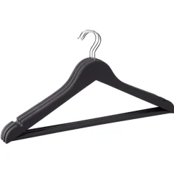 Rangement|Gifi Cintre bois noir toucher doux x3 - L44,5xH23cm