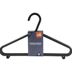 Rangement|Gifi Cintre enfant plastique noir x8