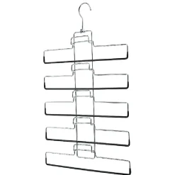 Rangement|Gifi Cintre gain de place pour pantalons en fer et pvc noir