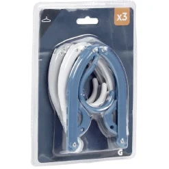 Rangement|Gifi Cintre pliable bleu blanc et gris x3