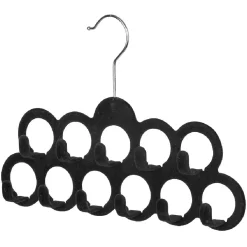 Rangement|Gifi Cintre porte ceinture 11 crochets noir en velours