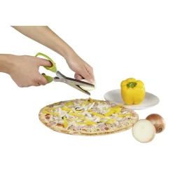 Ciseaux à herbes fraîches 5 lames tranchantes et peigne de nettoyage^Gifi Outlet