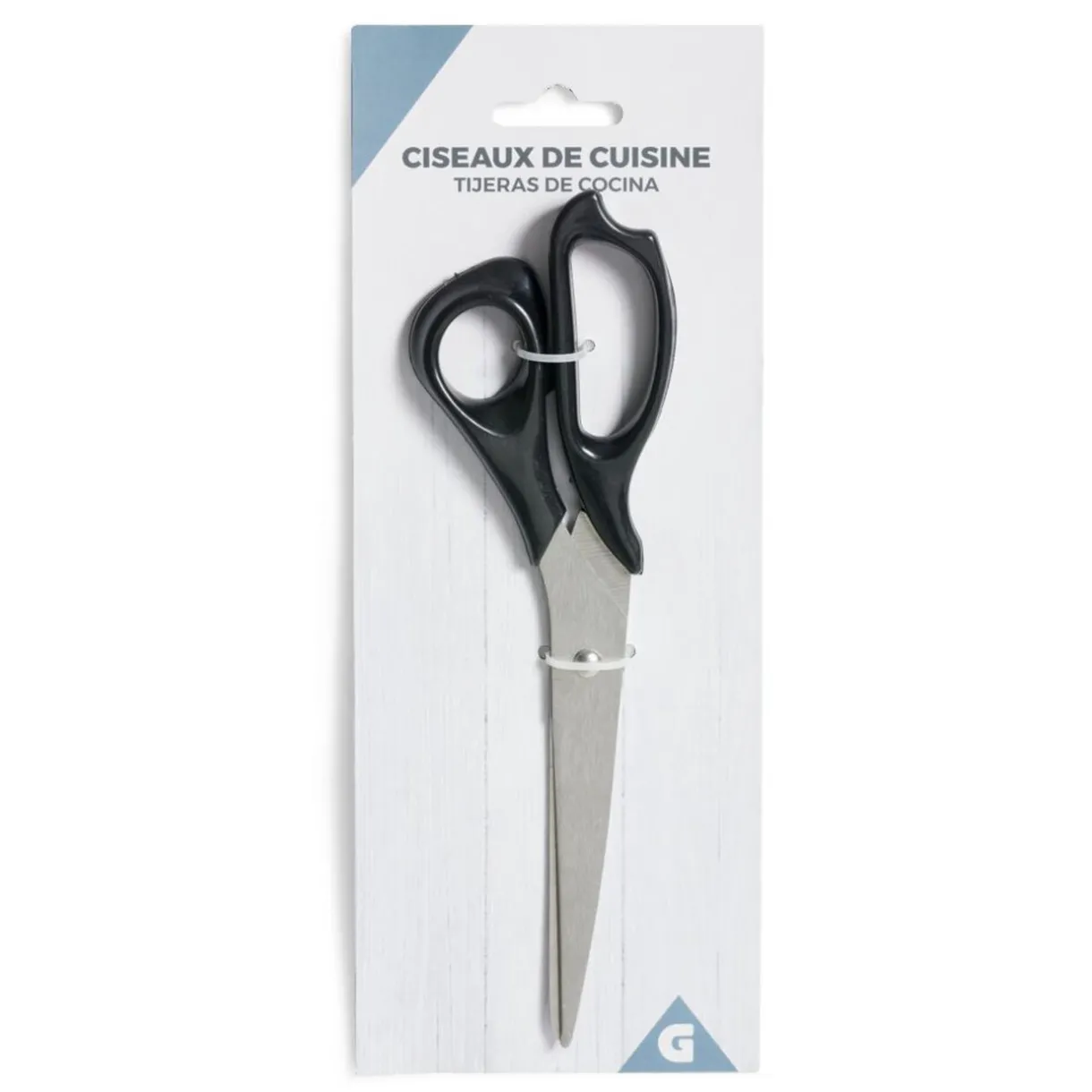 Ciseaux de cuisine en inox avec poignée plastique blanc ou noir^Gifi Clearance