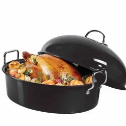 Cocotte ovale XXL en fonte d'acier spécial volailles^Gifi Outlet