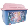 Rangement|Gifi Coffre à jouets design princesse et licorne rose violet 50 L