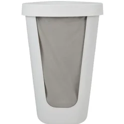 Entretien Du Linge|Gifi Coffre à linge 50 L blanc et gris