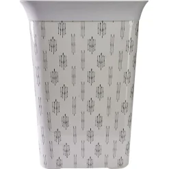 Entretien Du Linge|Gifi Coffre à linge blanc et gris 60L