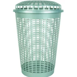 Entretien Du Linge|Gifi Coffre à linge gris argenté 60 L