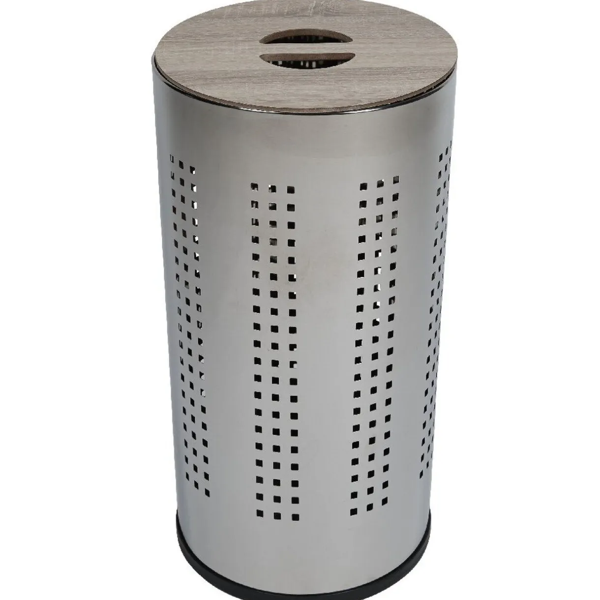 Entretien Du Linge|Gifi Coffre à linge métallique cylindrique 46L