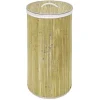 Entretien Du Linge|Gifi Coffre à linge rond en bambou 57L