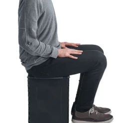 Rangement|Gifi Coffre de rangement et couvercle pliable noir