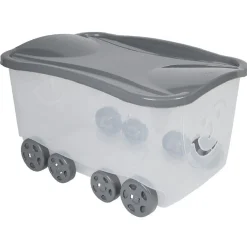 Rangement|Gifi Coffre de rangement gris enfant 47,5 L