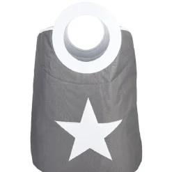 Rangement|Gifi Coffre pliable gris étoile blanche