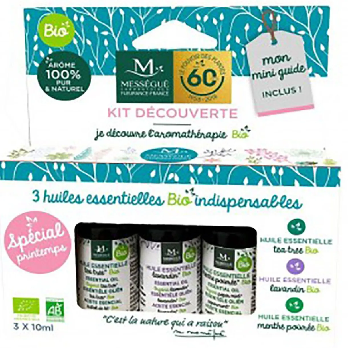 Best Gifi Coffret 3 huiles essentielles printemps bio Mességué