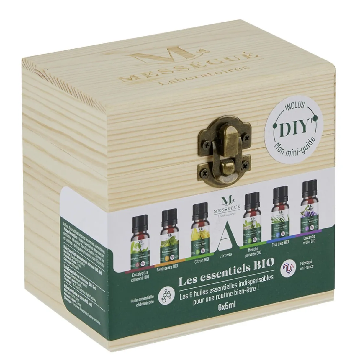Sale Gifi Coffret bois Mességué huile essentielle Bio 5ml x6