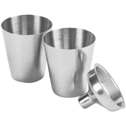 Coffret flasque whisky argentée shooters et entonnoir 20 cl^Gifi Online