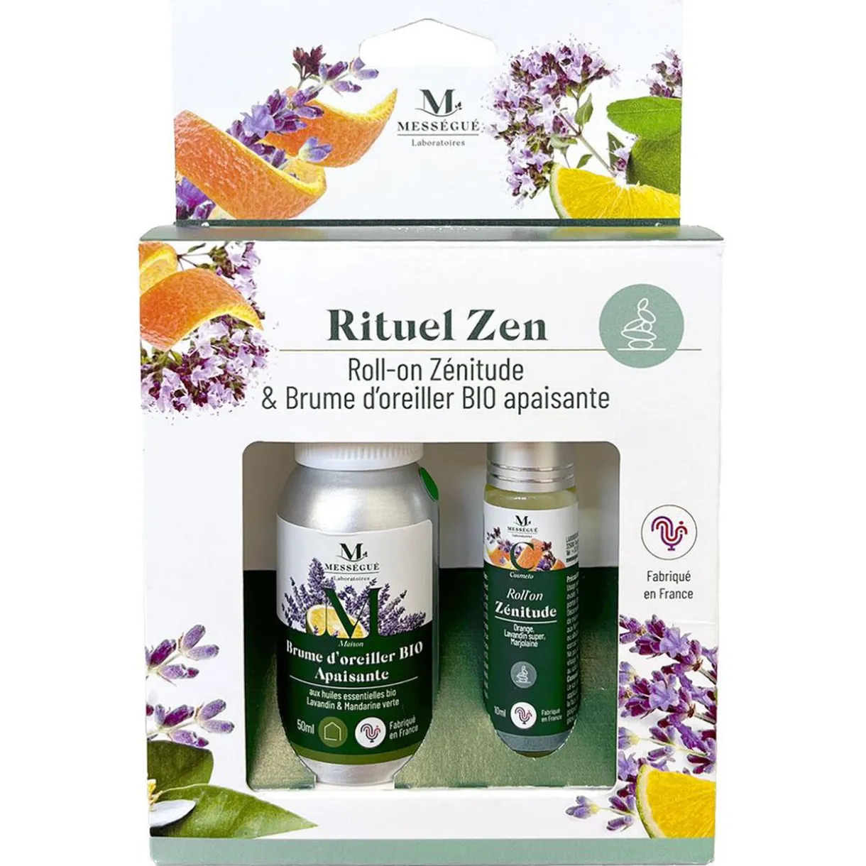Sale Gifi Coffret Mességué roll-on zénitude et brume d'oreiller Bio apaisante