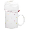 Coffret mug 330ml et tote bag coeur blanc et rose^Gifi Discount