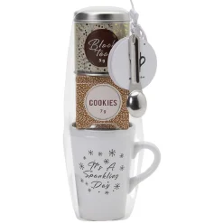 Coffret mug XXL avec boisson et biscuits Noël doré^Gifi