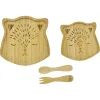 Coffret repas enfant 4 pièces bambou design chat^Gifi Best