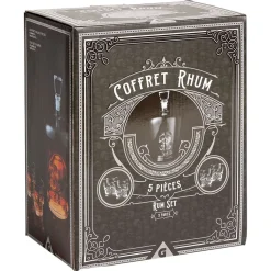 Coffret rhum carafe et verre x4 design tête de mort^Gifi New