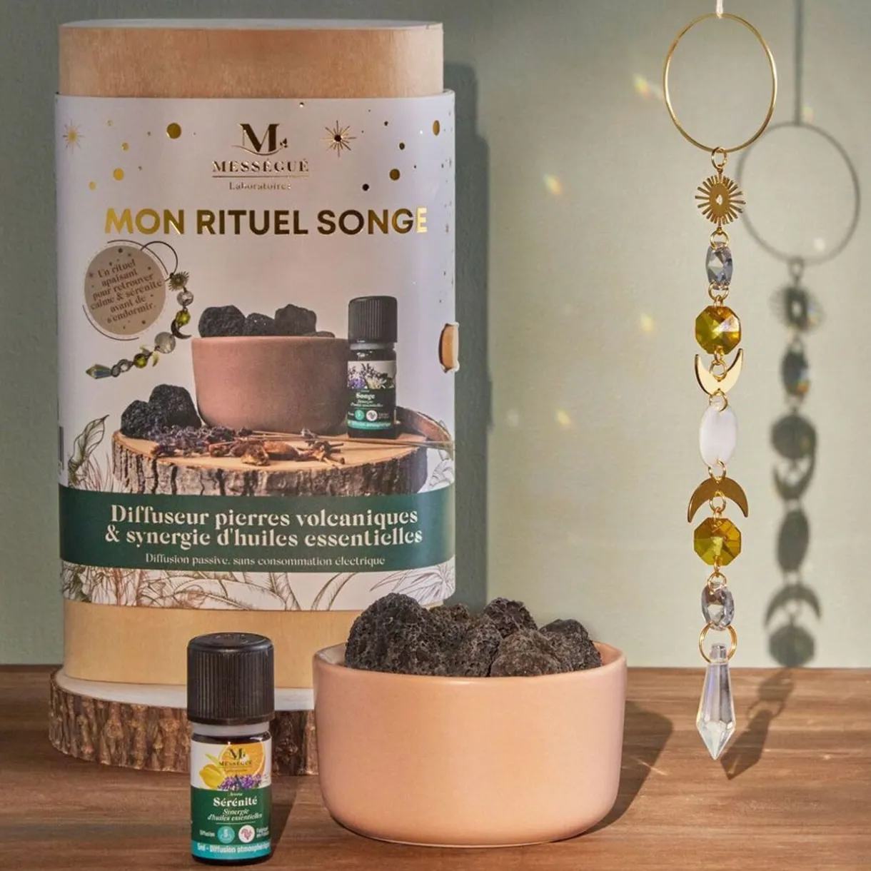 Discount Gifi Coffret rituel songe Mességué diffuseur pierre volcanique et synergie huile essentielle