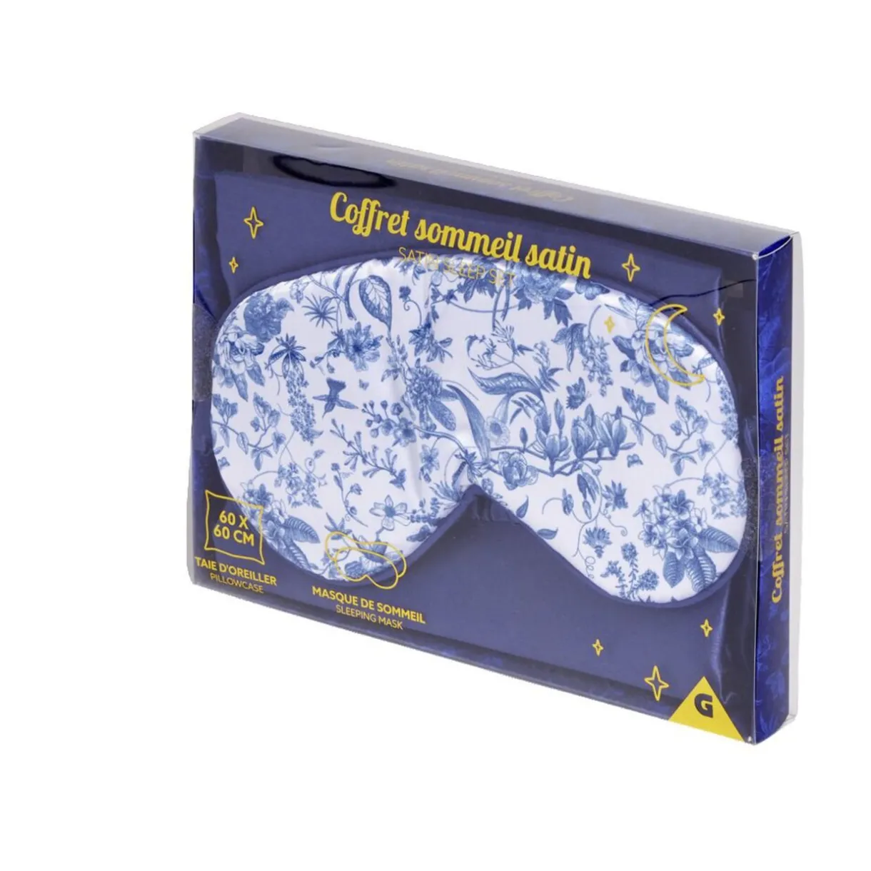 New Gifi Coffret sommeil masque et taie d'oreiller en satin - 2 modèles