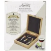 Coffret sommelier accessoires pour le vin en bambou 4 pièces^Gifi New